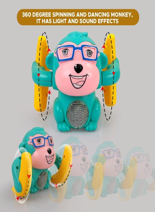 AZE Enterprises Voice Control Dancing and Spinning Rolling Tumbling Monkey Sound Toy for Kid with Flashing Light & Dynamic Sound - Image 2